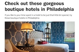 An article by Time Out on gorgeous boutique hotels in Philadelphia
